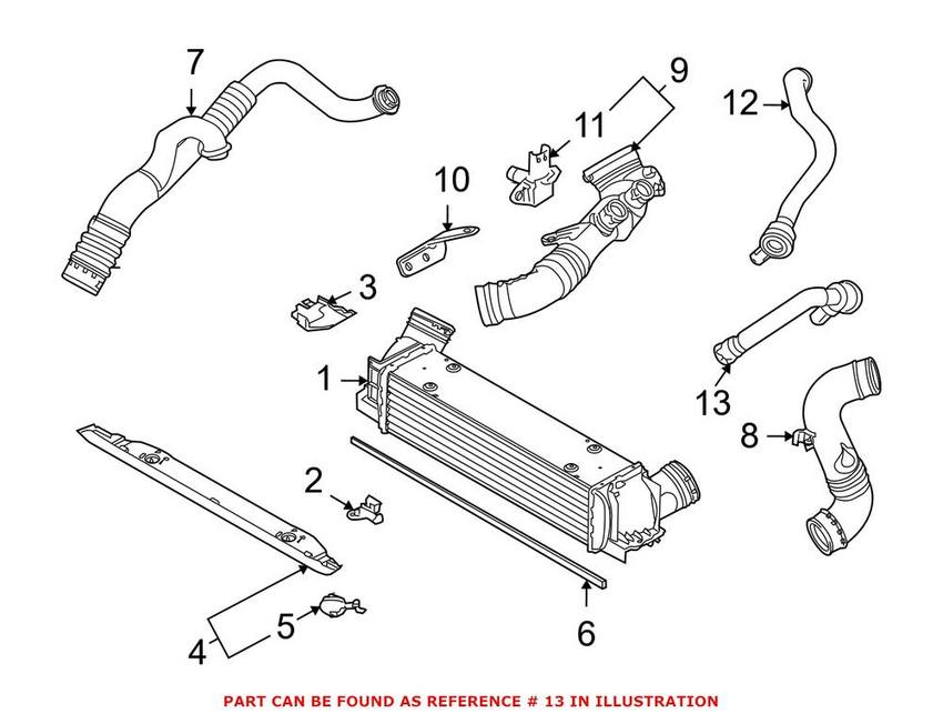 BMW Turbocharger Bypass Tube 11657556555